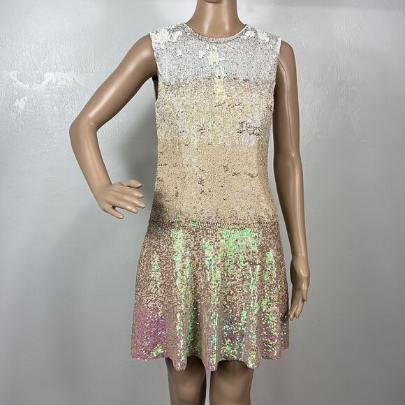 Needle & Thread Sequins Sleeveless Gloss Mini Dress Size 4 - Picture 1 of 12